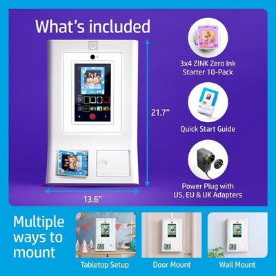 HP Sprocket Photo Booth Machine Instant Color Photo Printer Image