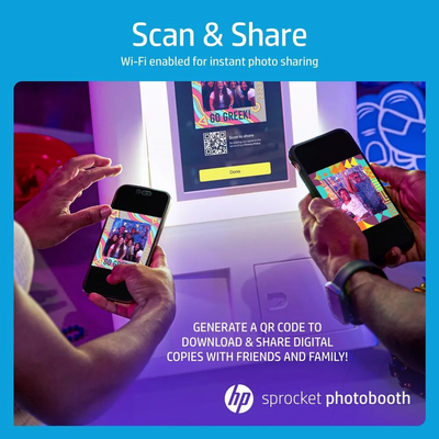 HP Sprocket Photo Booth Machine Instant Color Photo Printer Image