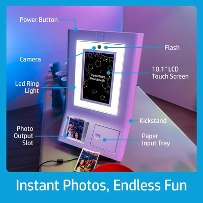 HP Sprocket Photo Booth Machine Instant Color Photo Printer Image