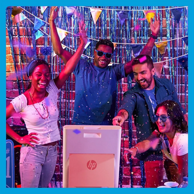 HP Sprocket Photo Booth Machine Instant Color Photo Printer Image