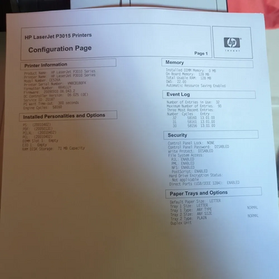 HP P3015d Image