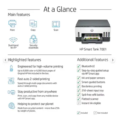 HP Smart tank 7001 Image