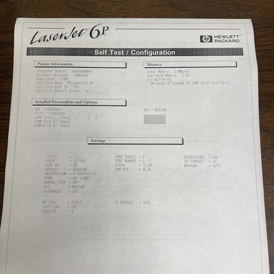 HP LaserJet 6P Image