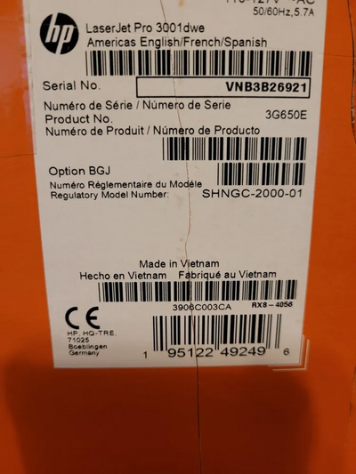 HP 3001dwe Image