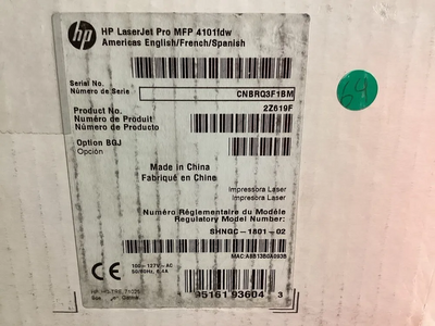 HP Laserjet pro mfp 4101fdw printer Image