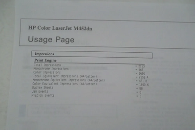 HP Color laserjet m452dn Image