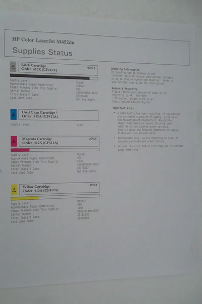 HP Color laserjet m452dn Image
