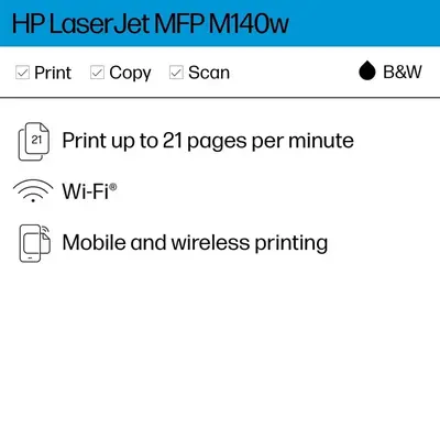 HP Laserjet mfp m140w printer Image