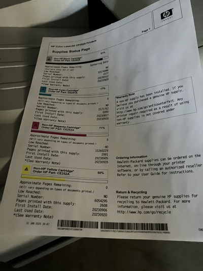 HP LaserJet CP3525DN Image