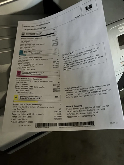 HP LaserJet CP3525DN Image