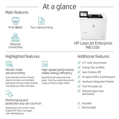 HP Laserjet enterprise m612dn Image