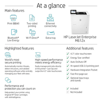 HP Laserjet enterprise m612x Image