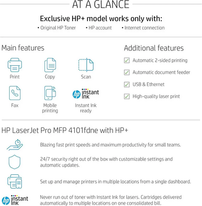 HP LaserJet Pro 4101fdne Image