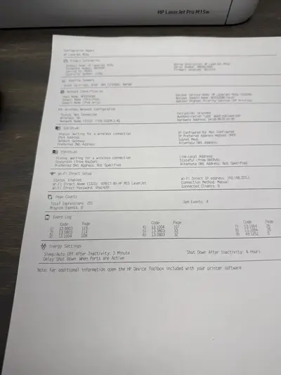 HP Laserjet m15w Image