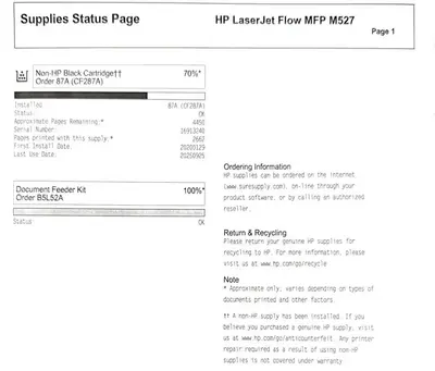 HP LaserJet M527c Image