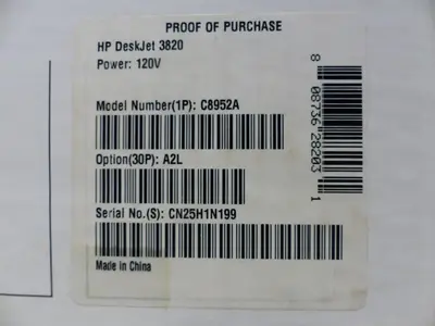 HP Deskjet 3820 Image