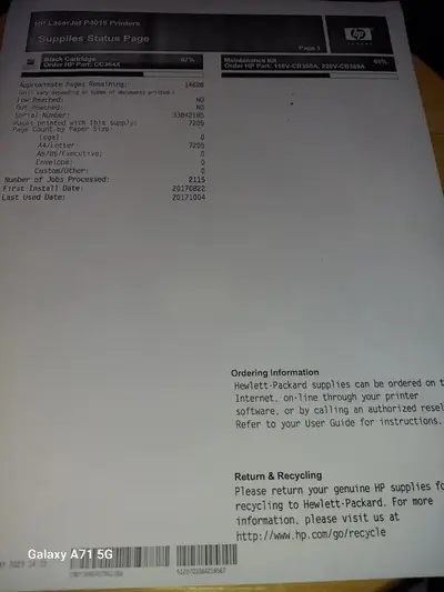 HP Laserjet P4015n Image