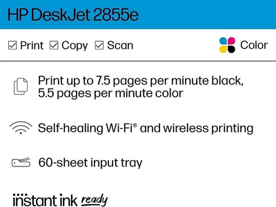 HP DeskJet 2855e All-in-One Printer Image