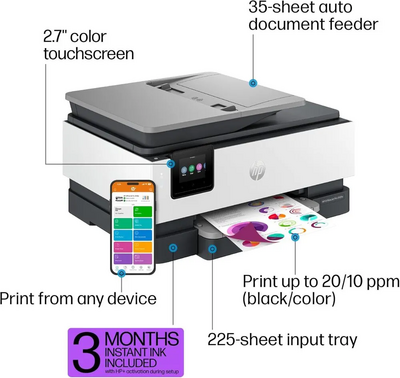 HP OfficeJet Pro 8125e All-in-One Printer Image