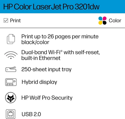 HP Color LaserJet Pro 3201dw Printer Image