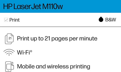 HP New Version: M110w Image
