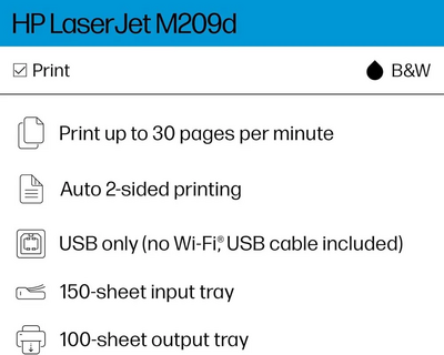 HP LaserJet M209d Image