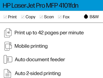 HP New Version: LaserJet Pro 4101fdn Image
