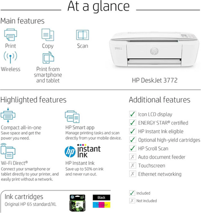 HP DeskJet 3772 All-in-One Printer Image