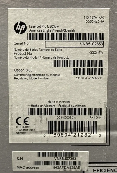 HP Old Version: M203dw Image