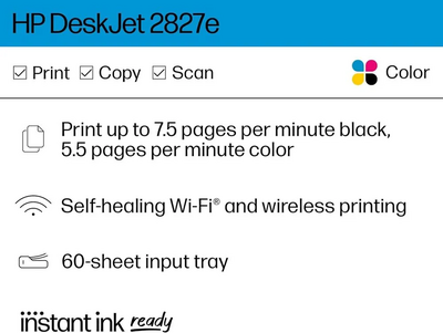 HP DeskJet 2827e All-in-One Printer Image