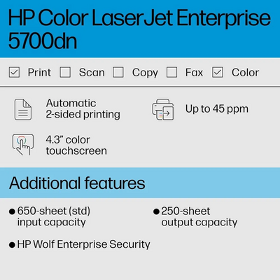 HP Color LaserJet Ent 5700dn Printer Image