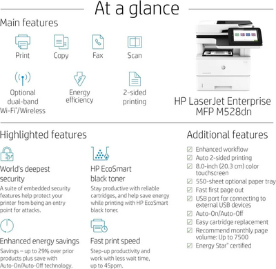 HP LaserJet Enterprise M528dn Image