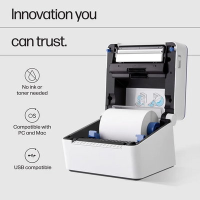 HP Work Solutions Shipping 4x6 Thermal Label Printer Image