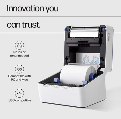 HP Work Solutions Shipping 4x6 Thermal Label Printer Image