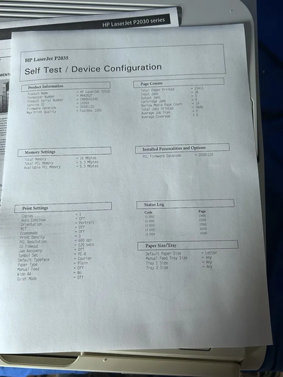 HP Laserjet p2035 Image