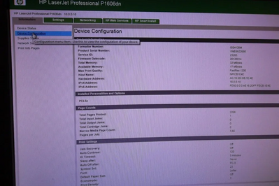 HP Laserjet pro p1606dn Image