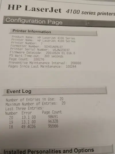 HP LaserJet 4100 Image