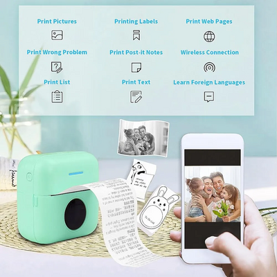 HuiJuKeJi Mini thermal inkless printer Image