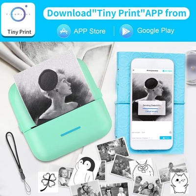 HuiJuKeJi Mini thermal inkless printer Image