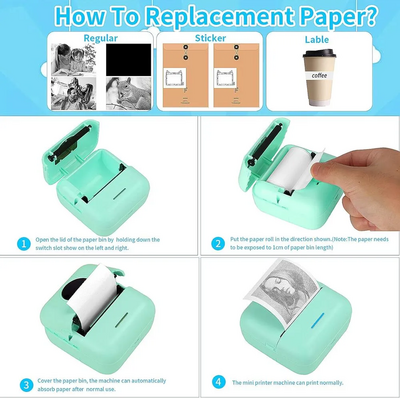 HuiJuKeJi Mini thermal inkless printer Image
