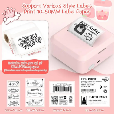 HUIJUTCHEN Label Maker Machine with Tape Image