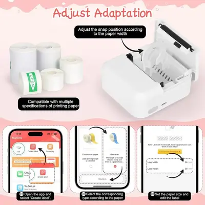 HUIJUTCHEN Label Maker Machine with Tape Image