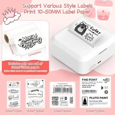 HUIJUTCHEN Label Maker Machine with Tape Image