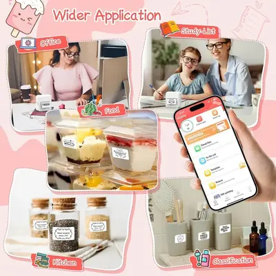 HUIJUTCHEN Label Maker Machine with Tape Image