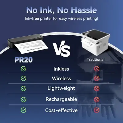 Inkless printer Wireless thermal printer Image