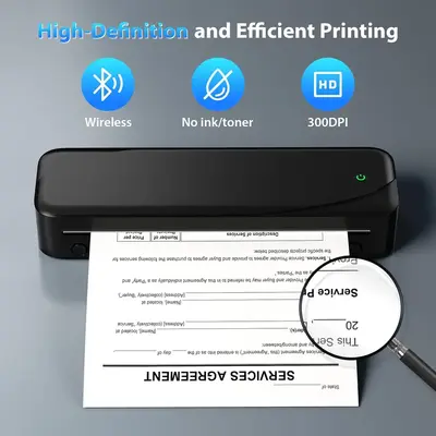 Inkless printer Wireless thermal printer Image