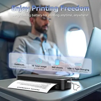 Inkless printer Wireless thermal printer Image