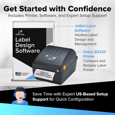 JetSet Label Zebra ZD220 Image