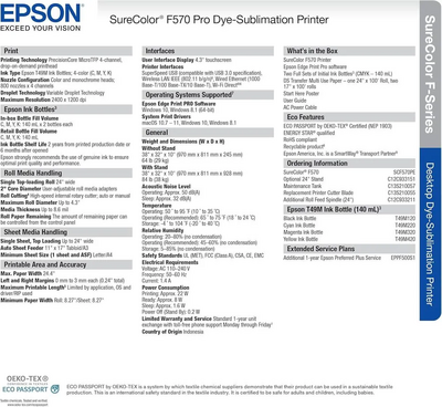 Johnson Plastics Plus SureColor F570 Pro Dye-Sublimation Printer Image