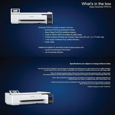 Johnson Plastics Plus SureColor F570 Pro Dye-Sublimation Printer Image